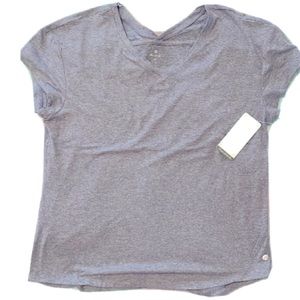💜APANA💜Purple V-neck short sleeved yoga/ workout tee. Size Medium.Brand new.